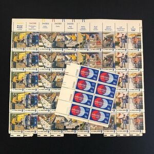 Vintage Postage Stamps - 1973 Postal Service & 1975 Collective Bargaining